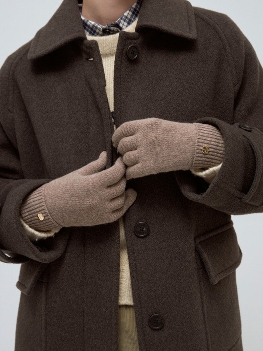 [선물포장] wool knit gloves - oatmeal