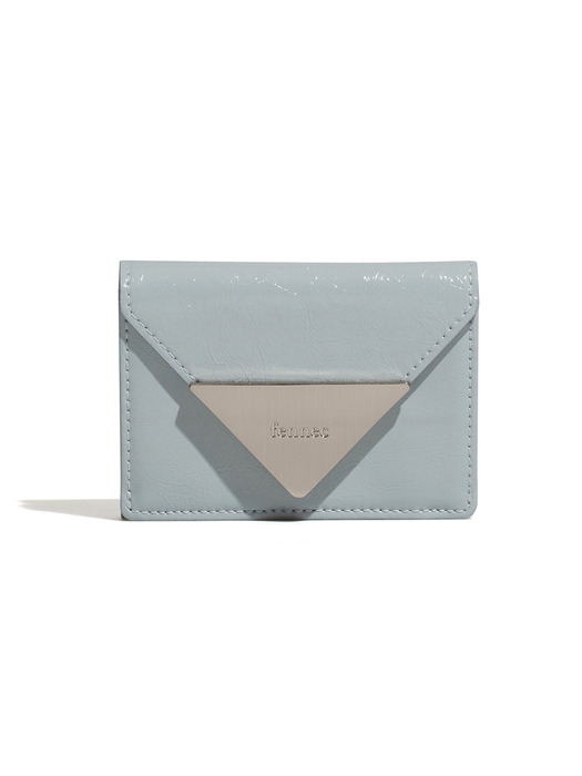 CRINKLE TRIANGLE TRIPLE WALLET D - MID GREY