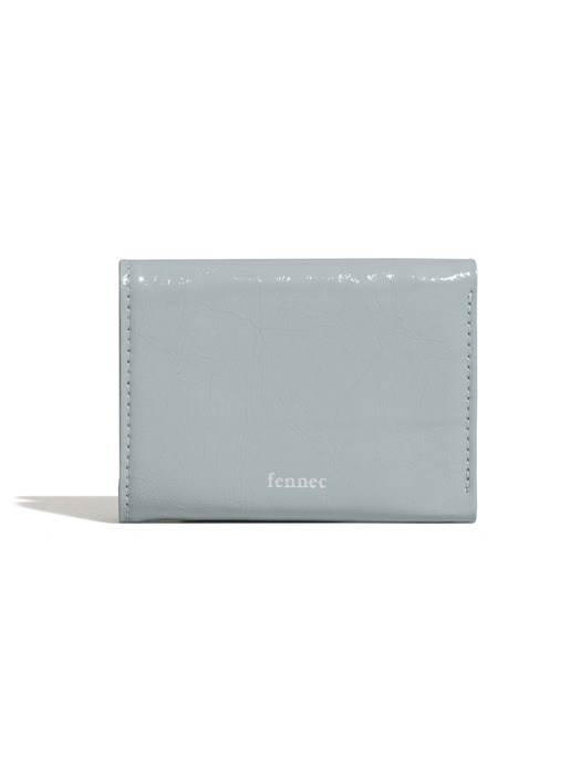 CRINKLE TRIANGLE TRIPLE WALLET D - MID GREY