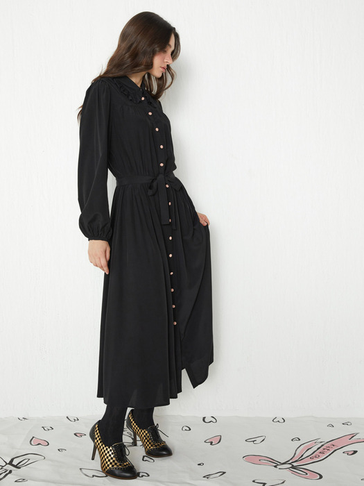 katiacho Black Label Lovely Collar Dress Grace Black