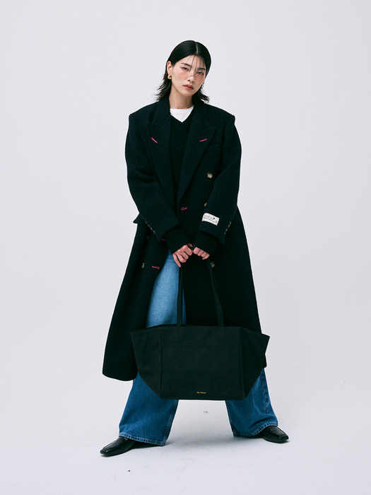 ALPACA OVERSIZED MAXI COAT DOUBLE_BLACK