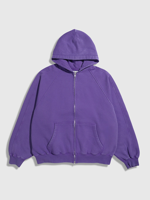 Raglan Full zip Hoodie (Purple)
