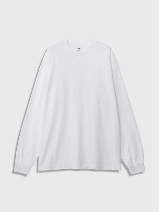 Sun Dyed Long Sleeves Tee (White)