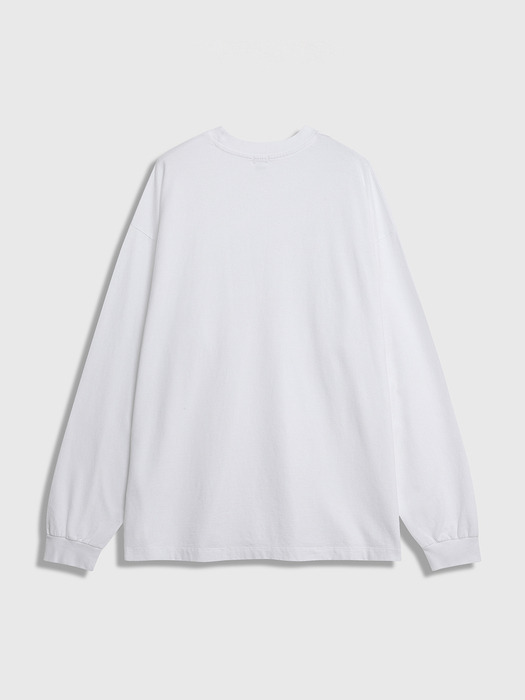 Sun Dyed Long Sleeves Tee (White)