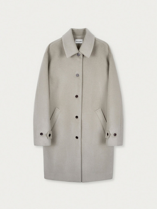 Wool Half Coat Light Grey