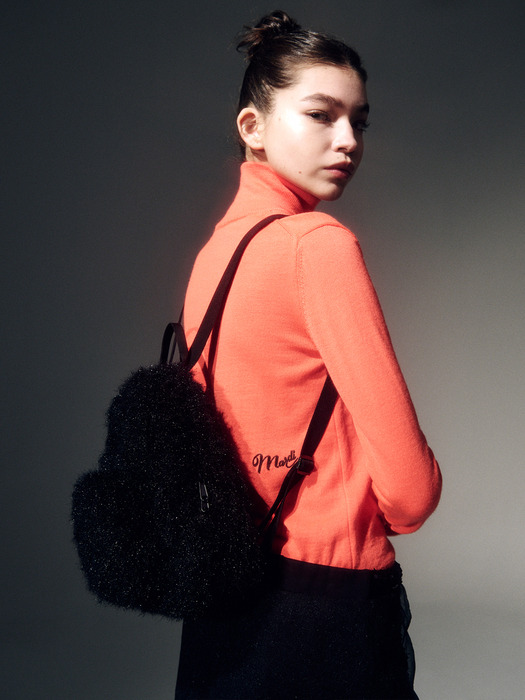 FLUFFY MINI BACKPACK_BLACK