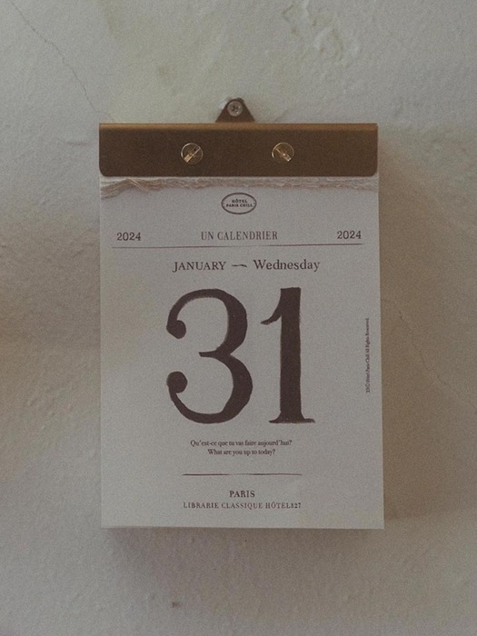 24 Daily Calendar Pad