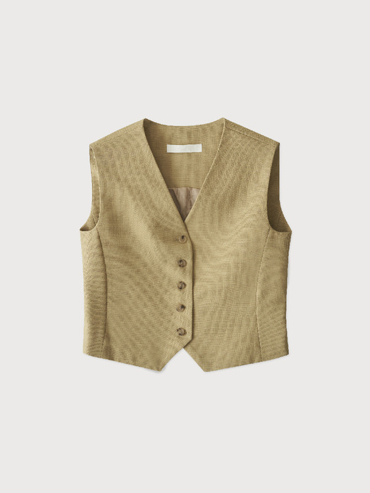 corn vest_yellow beige