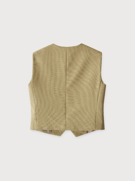 corn vest_yellow beige