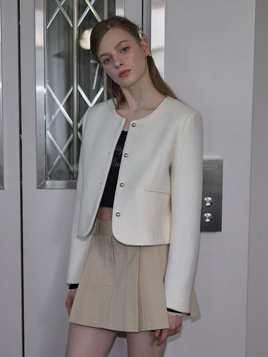 Tweed Wool Jacket [Ivory]