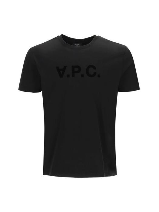 24SS VPC 벨벳 로고 티셔츠 블랙 COBQX H26943 LZZ