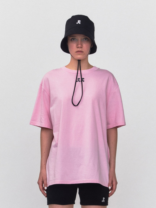 RR LOGO OVERSIZE T-SHIRT - PINK