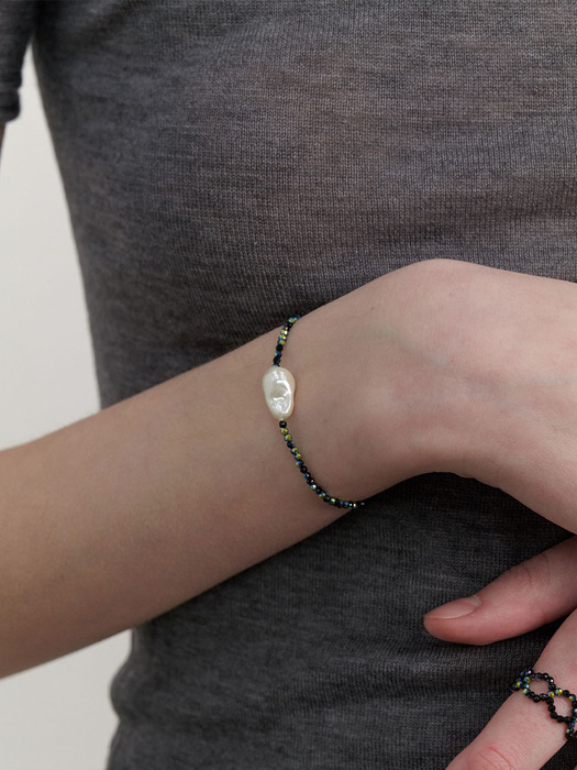 [단독컬러]Shining Beads & Pearl Bracelet (L241MBC020)