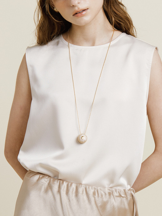 Crystal sphere Necklace (Gold)