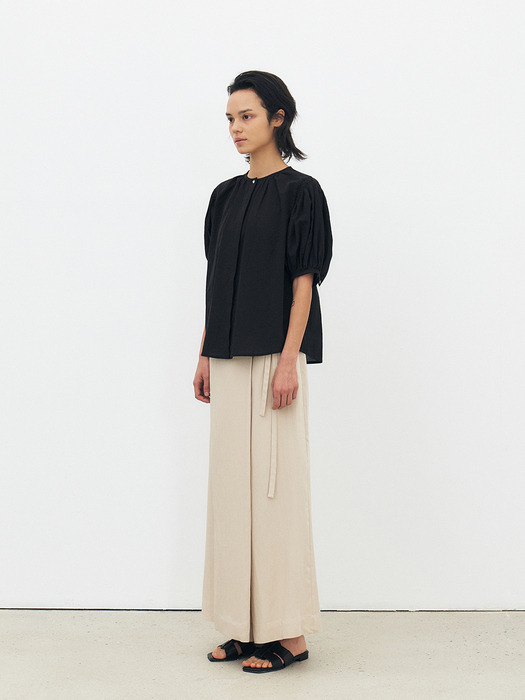 TFR WRAP BUTTON SKIRT PANTS_2COLORS