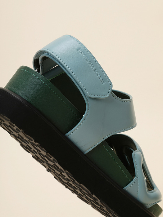 Summer polygon sandal(green)_DG2AM24005GRN