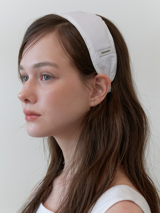 daily basic wide headband - white