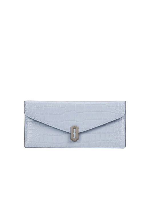 Occam V Long Wallet Croco (오캄 V 장지갑) Sky Blue