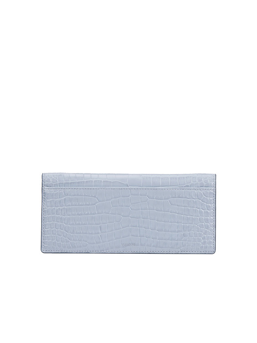 Occam V Long Wallet Croco (오캄 V 장지갑) Sky Blue