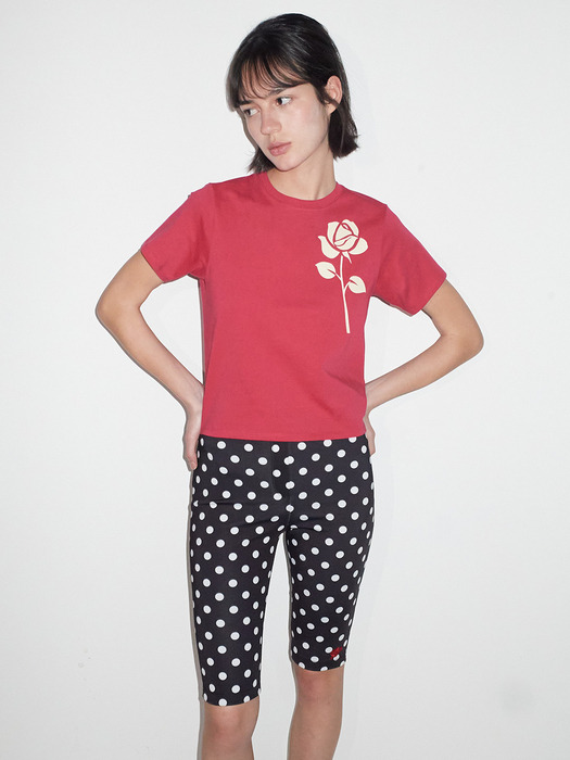 SLIM TSHIRT UNE ROSE_RED IVORY