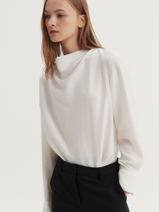 MEG COWL NECK BLOUSE (4 COLORS)