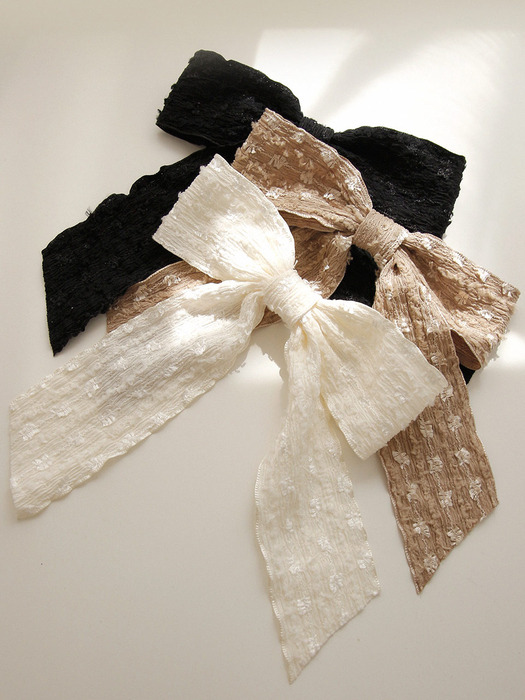 Fabric Long Ribbon Auto Hair Pin H01249