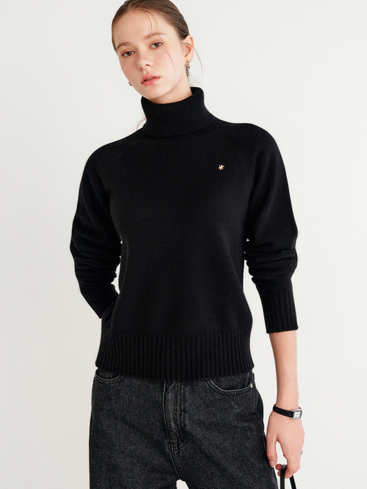 로모 터틀넥 울 니트_블랙 / LOMO TURTLENECK WOOL KNIT_BLACK