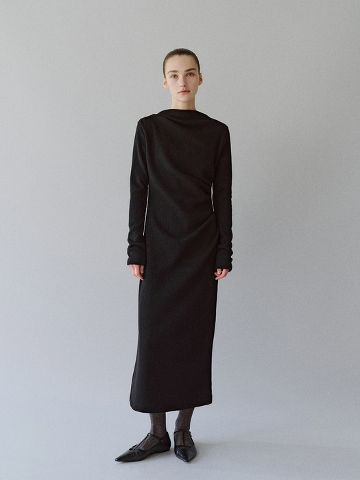 TFW DRAPED JERSEY LONG DRESS_3COLORS