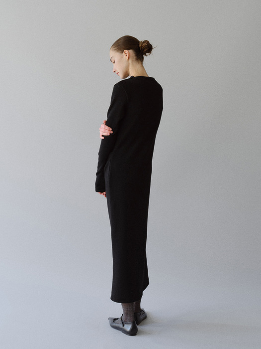 TFW DRAPED JERSEY LONG DRESS_3COLORS