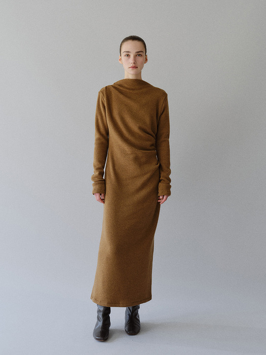 TFW DRAPED JERSEY LONG DRESS_3COLORS