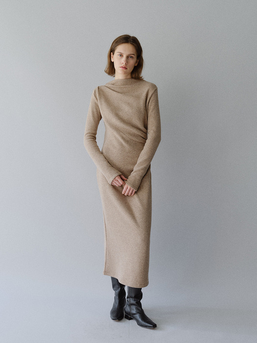 TFW DRAPED JERSEY LONG DRESS_3COLORS