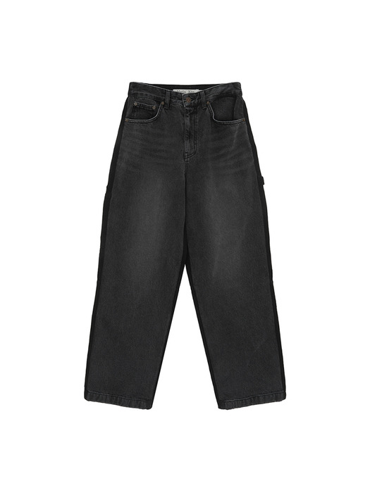 DOUBLE SIDE CARPENTER DENIM PANTS IN BLACK