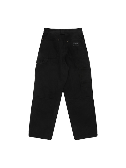 DOUBLE SIDE CARPENTER DENIM PANTS IN BLACK