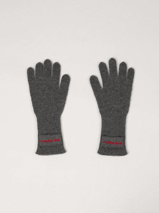 SOFT CASHMERE GLOVES _CHARCOAL