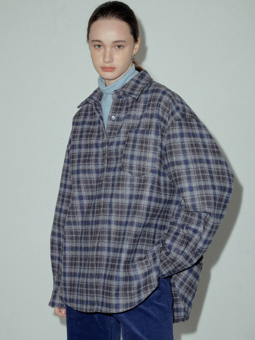 Oversized Flannel Check Shirt_CTT343(2color)