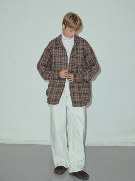 Oversized Flannel Check Shirt_CTT343(2color)