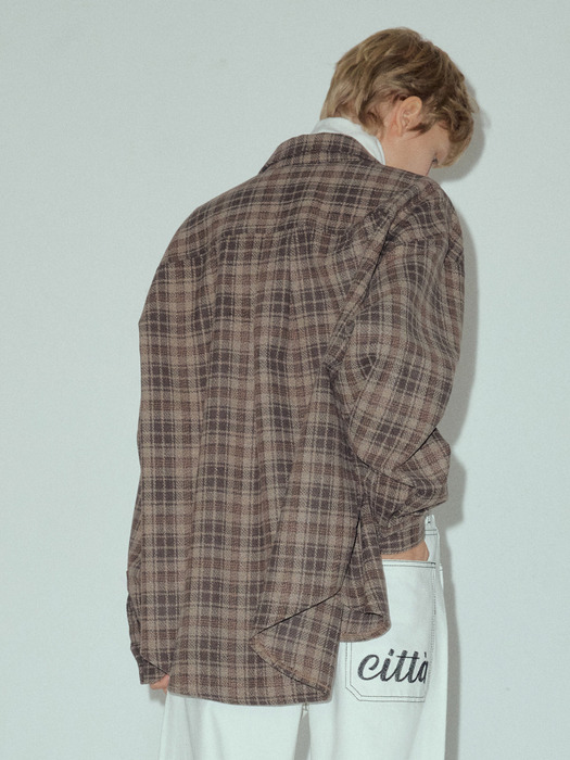 Oversized Flannel Check Shirt_CTT343(2color)