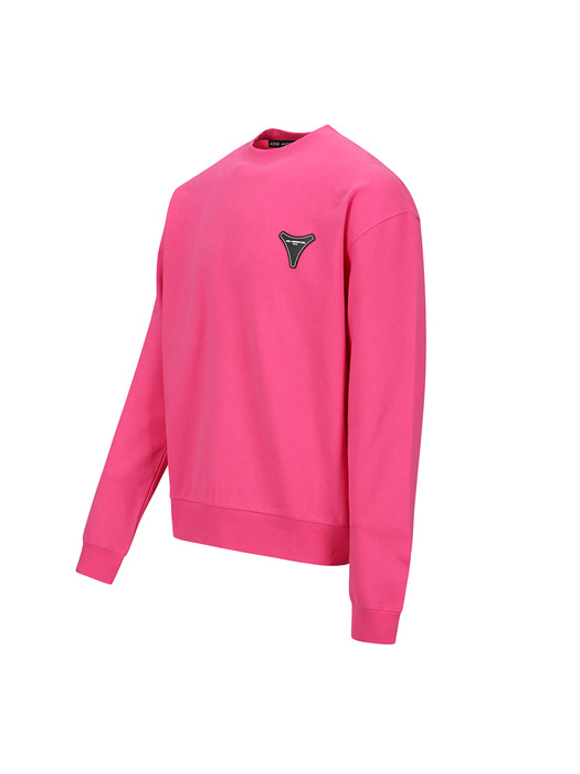 UNISEX STOOL PATCH LOGO SWEATSHIRTS atb1272u(PINK)