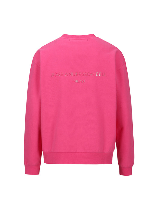 UNISEX STOOL PATCH LOGO SWEATSHIRTS atb1272u(PINK)