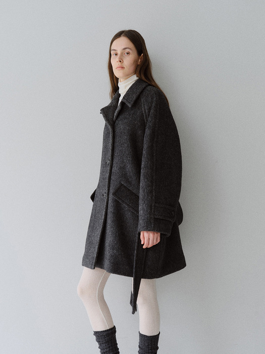 TFW RABBIT HAIR 3BUTTON HALF COAT_2COLORS