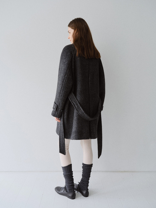 TFW RABBIT HAIR 3BUTTON HALF COAT_2COLORS