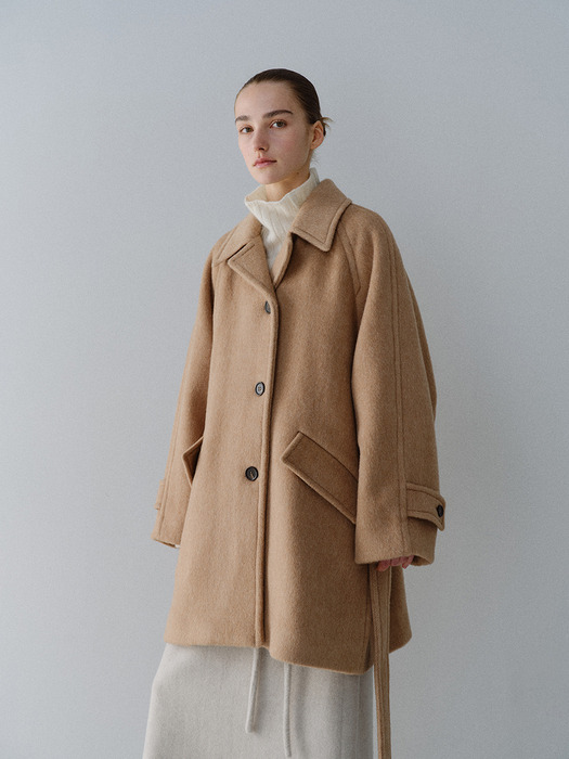 TFW RABBIT HAIR 3BUTTON HALF COAT_2COLORS