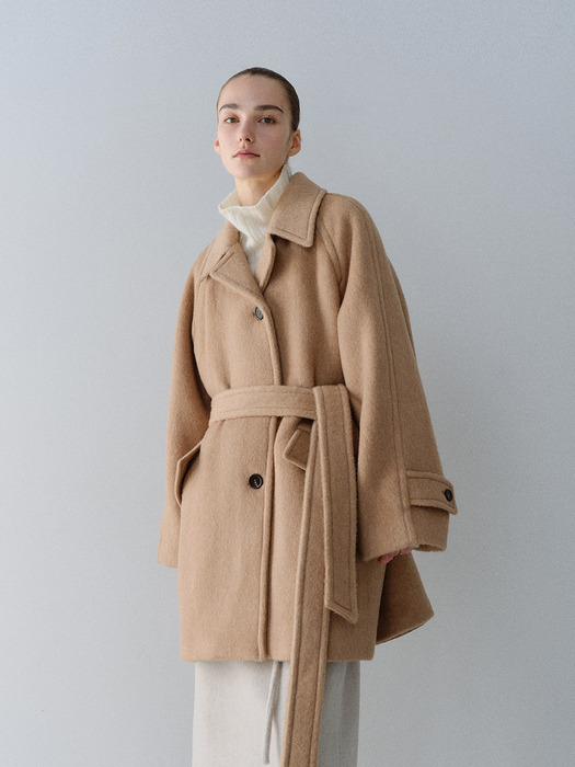 TFW RABBIT HAIR 3BUTTON HALF COAT_2COLORS