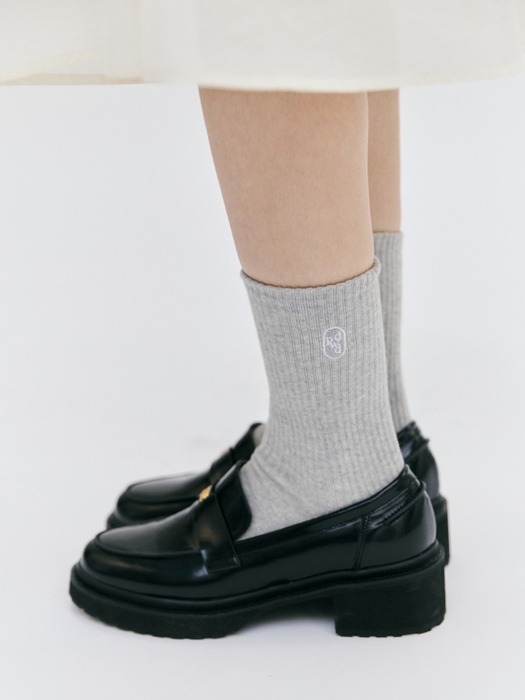 basic crew socks - gray