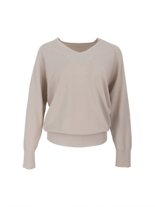 V-neck Raglan Long Sleeve Knitwear (6colors)