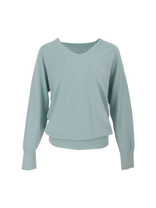 V-neck Raglan Long Sleeve Knitwear (6colors)