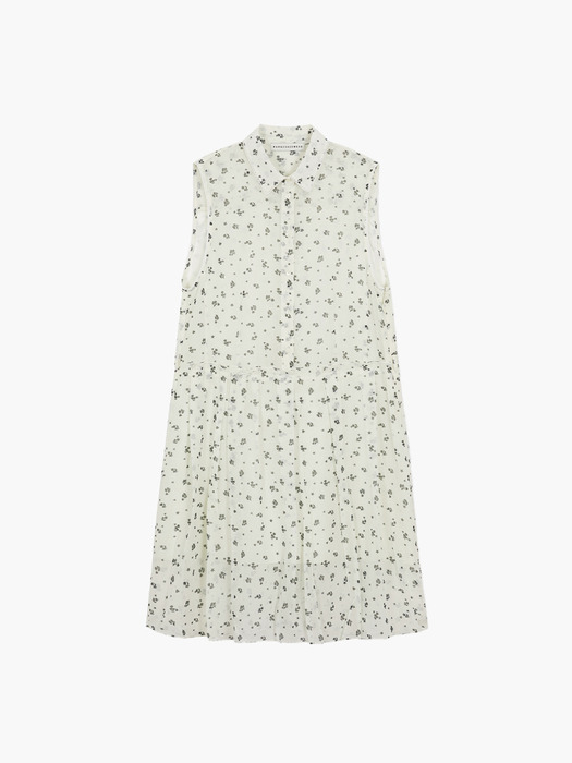 PRINTED PLEATS ONE-PIECE_beige