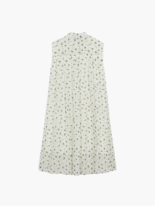 PRINTED PLEATS ONE-PIECE_beige