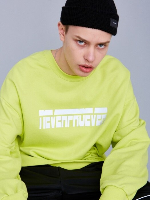 V353 NEVERFOREVER PRINTING SWEATSHIRT_NEON