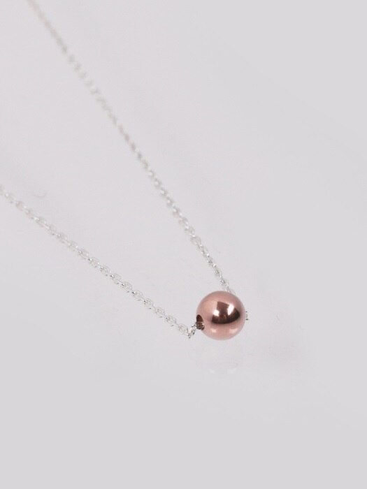 silver chain simple ball necklace